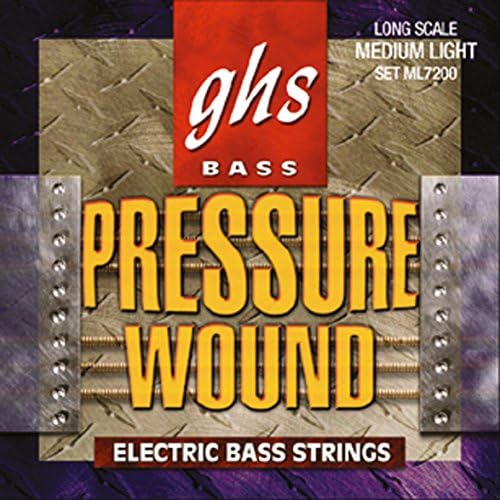 GHS STRINGS 7700 SET - PRESSUREWOUND 4-STRING BASS SET - SHORT SCALE - LIGHT GAUGE 40-96 GHS Strings