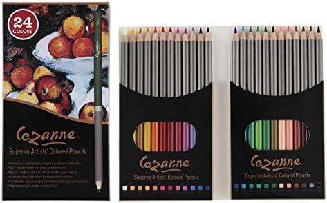 Creative Mark Cezanne Premium Colored Pencils MultiColor Set of 24 - Highly-Pigmented Drawing Pencils - Coloring Pencils for Drawing, Blending, Coloring, and More Creative Mark