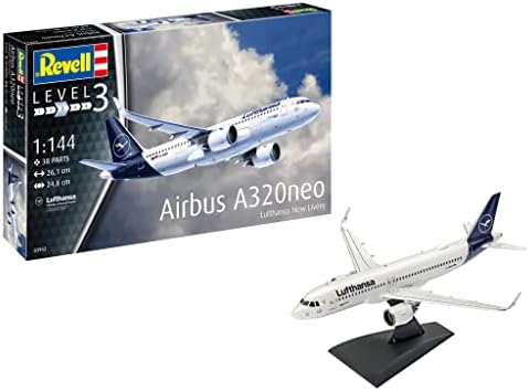 Revell 03942 Airbus A320 Neo Model Kit, 1:144 Scale, Multi-Color Revell