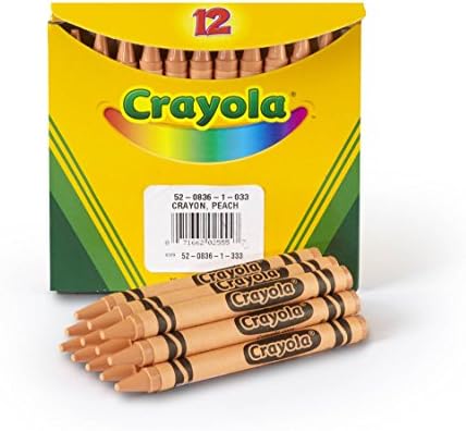 Набор восковых мелков Crayola, персиковый цвет, 12 штук, однотонные принадлежности для школы и творчества Crayola