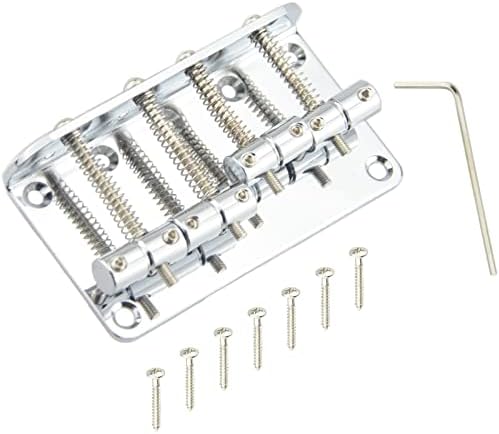Хромированный жесткий мост для 4-струнной бас-гитары с 4 седлами, расстояние между струнами 57 мм, для бас-гитар Precision PB и Jazz Wwomusic