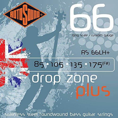 Rotosound RS66LH+ Swing Bass 66 Stainless Steel Bass Guitar Strings (85 105 135 175) ROTOSOUND