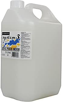 Daler-Rowney System3 5L Screen Printing Medium - Acrylic Screen Printing Medium for Professional and Student Artists - Versatile Medium for Use with Acrylic Paint, Ink and More Daler Rowney