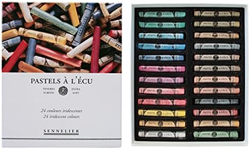 Sennelier Extra-Soft Pastel Full Stick Set, 6 Count (Pack of 1), Black/Green/Ivory/Red/White/Yellow Sennelier