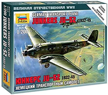 Zvezda Z6139 Aeroplane Model - Junkers JU52, 1:200 Scale Zvezda