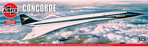 Airfix Vintage Classics G-BOAC Concorde 1:144 Aviation Plastic Model Kit A05170V,Unpainted Airfix