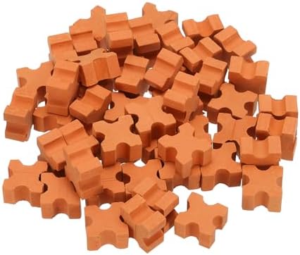 MECCANIXITY Miniature Bricks Clay Mini Wall Brick Model Brick Building Set for Model Building Dolls Pet Houses Garden Red Pack of 50 Scale 1/12 16x16x9mm/0.75x0.75x0.35" Meccanixity