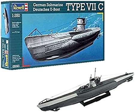 Revell Germany 05093 Type VIIC U-Boat Model Kit Dark Gray Revell