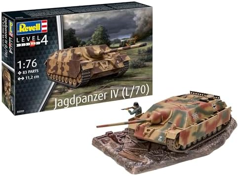 Revell 03359 Jagdpanzer IV (L/70) 1:76 Scale Unbuilt/Unpainted Plastic Model Kit Revell