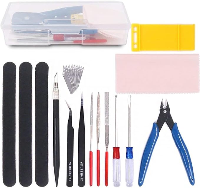 15Pcs Professional Modeler Basic Tools Craft Set Model Tools Kit for Gundam Hobby Model Assemble Building Rustark