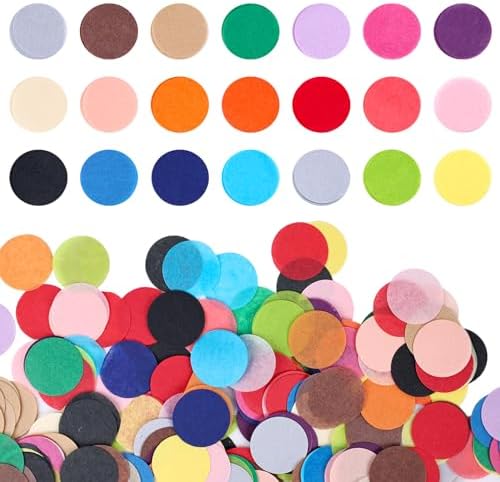 Koogel 1 Inch Round Tissue Paper, Multicolor Table Confetti Dots Circles 20 Colors for Any Kids DIY Arts Greeting Cards Collage Projects 1000 PCS Koogel