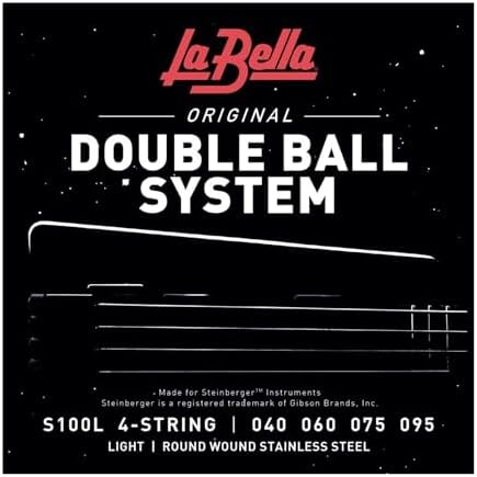 Легкие нержавеющие басовые струны La Bella S100L Double Ball, калибры 0.40-0.95 La Bella