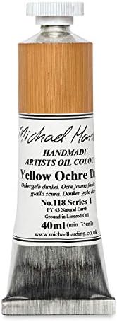 Michael Harding Artist Oil Colours, Yellow Ochre Deep, 40ml Tube, 11840 Michael Harding