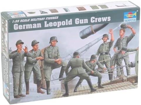 Trumpeter German Leopold Railway Gun Crew Figure Set, Scale 1/35, 8-Pack Trumpeter