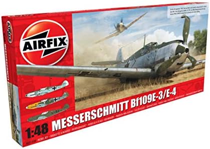 Airfix Quickbuild Messerschmitt Bf109E-4 / E-1 1:48 Military Aviation Plastic Model Kit A05120B, Multicolor Airfix