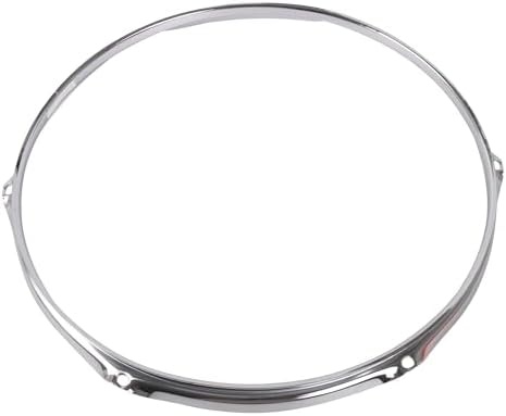 Yibuy Snare Drum Rim Hoop 6 Lug 14 inches Replacement Percussion Lower Circle Silver Yibuy