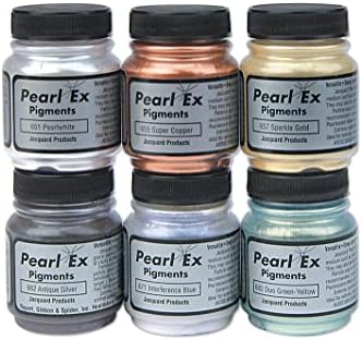 Пигментный порошок Jacquard Pearl Ex, набор из 6 цветовых 14-граммовых баночек – для эпоксидной смолы, акварели и каллиграфии Jacquard