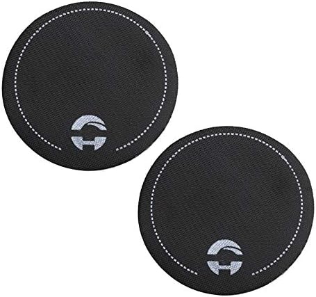 Lovermusic Dia 2.56inch Round Black Bass Drum Single Pedal Patch Drum Head Drum Percussion Instrument Accessories Pack of 2 Lovermusic