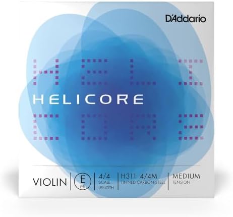 Струна для скрипки D'Addario Helicore 4/4 – простая стальная E, среднее натяжение, оптимальная играемость D'Addario