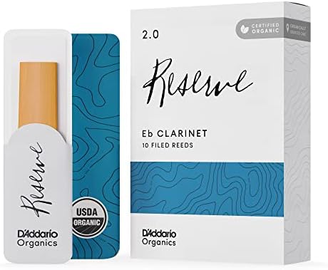 Органические трости для кларнета D’Addario Organic Reserve Eb, 10 штук, сила 2.0 D'Addario