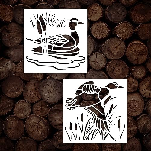 Многоразовый прочный трафарет с утками Duck Stencil, 14 см х 14 см, для искусства и ремесел, скрапбукинга, рисования и аэрографии Generic