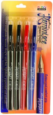 Набор гелевых ручек Uchida Marvy Ball Point Gel Excel Reminisce Classic, 0.7 мм, 4 шт., для скрапбукинга Uchida