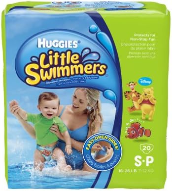 Одноразовые подгузники для купания Huggies Little Swimmers - Маленькие - 20 штук - 2 упаковки Kimberly-Clark