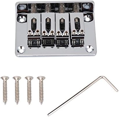 Мост для 4-струнной гитары Dilwe, запасные части для электрогитар и укулеле, легко регулируемый и с высоким блеском Dilwe