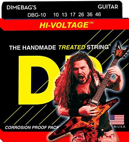 DR Strings Electric Guitar Strings, Dimebag Darrell Signature, Treated Nickel-Plated, 10-46 DR Strings