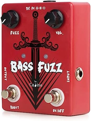 Педаль эффектов для бас-баса Caline CP-82 Bass FUZZ с усилением, True Bypass, 9В, для качественного винтажного звука Caline