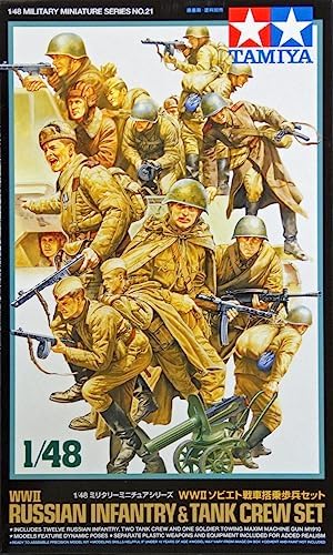 Tamiya 32521 1/48 WWII Russian Infantry & Tank Crew Set Tamiya