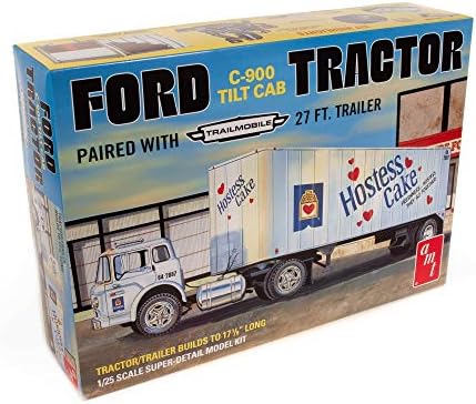 Round 2 Unknown AMT Ford C900 Hostess Truck with Trailer 1:25 Scale Model Kit (AMT1221) Amt