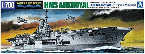 Aoshima Bunka Kyozai 1/700 Water Line Series British Navy Aircraft Carrier Ark Royal 1941 Plastic Model 714 Aoshima