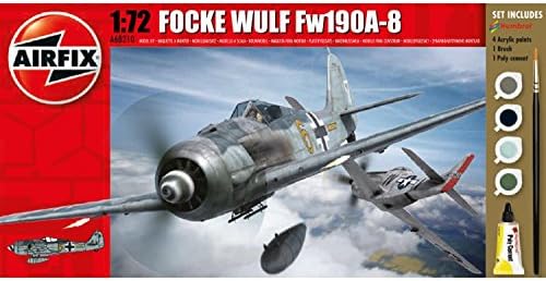 Airfix A68205M Messerschmitt BF109E-3 1:72 Military Aircraft Small Starter Plastic Model Gift Set Airfix