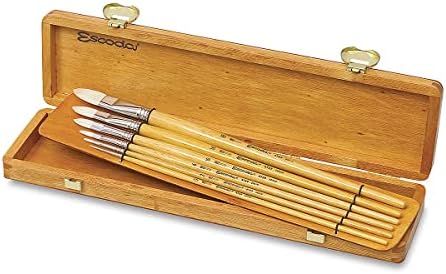 Speedball Art Products Escoda Clasico Series Oil & Acrylic Brush Set, Chungking Hog Bristle Escoda