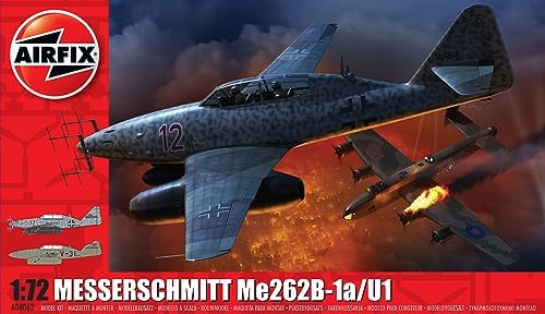 Airfix Messerschmitt Me 262B-1a 1:72 Military Aircraft Plastic Model Kit A04062 Airfix