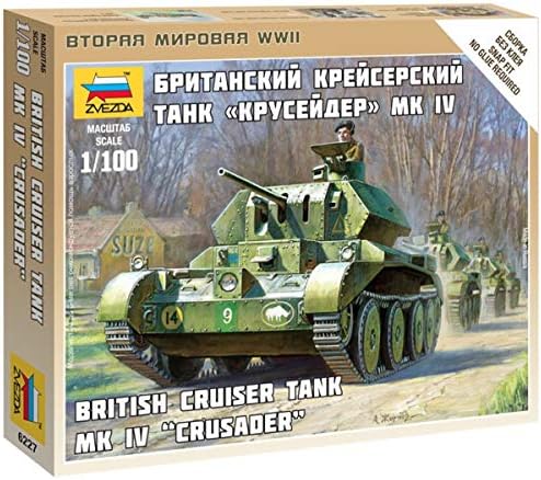 Zvezda Models British Tank Crusader MK. IV Model Kit (1/100 Scale) Zvezda