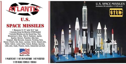 Atlantis Plastic Model Kit - U.S. Space 36 Missiles Set STEM Atlantis