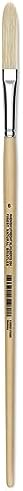 Utrecht Rhenish Pure Hog Bristle Brush - Extra Long Filbert, Size 6, Long Handle Utrecht