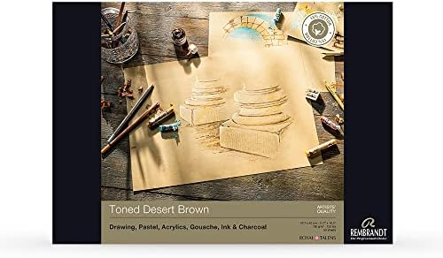 Бумага Rembrandt Desert Brown, тонкая, 50 листов, 180 г/м², для пастели, акрила и чернил Rembrandt