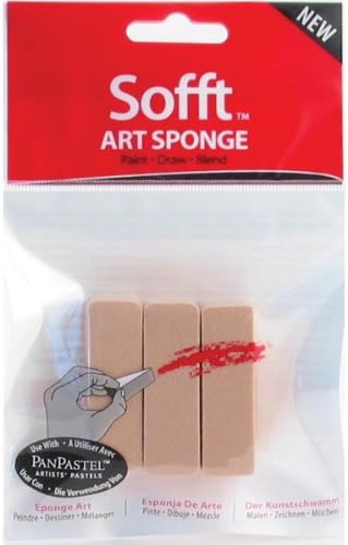 Armadillo Art & Craft Colorfin Sofft Sponge Bar 3-Pack: Flat White PanPastel