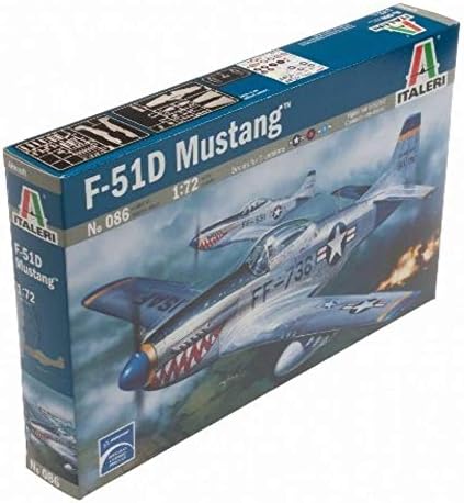 Сборная пластиковая модель самолета Italeri 1/72 F-51D Mustang, 3 варианта декалей Italeri