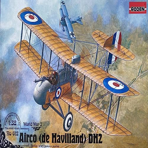 Roden Airco DH-2 Biplane Pusher Airplane Model Kit Roden