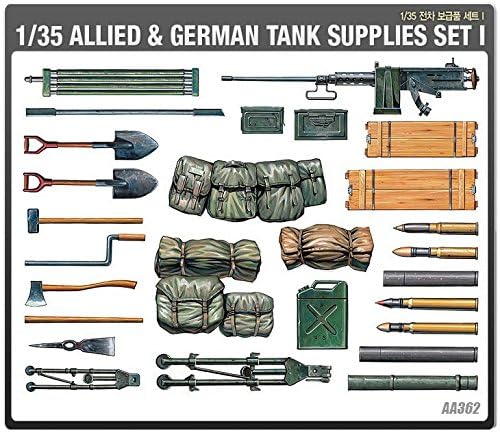 Academy 13260 ALLIED&GERMAN TANK SUPPLIES SET ? 1/35 Plastic Hobby Model Kit /item# G4W8B-48Q10020 Toys 4 U 7777