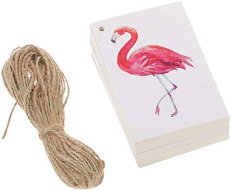 100pcs Kraft Paper Tags Gifts Tags Flamingo Printed Labels Hanging Cards Name Card Tag Price Tags Wedding Party Gift Tags FRECI