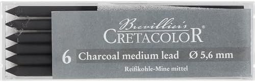 Cretacolor Medium Charcoal Lead 6/Pack Cretacolor