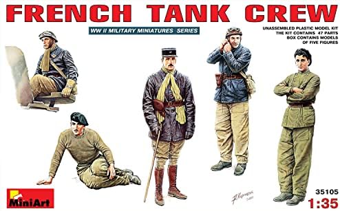 MiniArt 1:35 Scale French Tank Crew Plastic Model Kit MiniArt