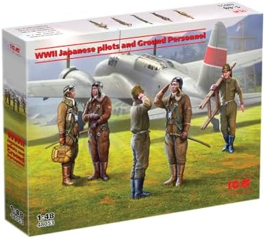 ICM 48053 - Japanese Pilots and Ground Personnel WWII - 100% New Molds - Plastic Military Model Kit - Scale 1:48 Icm