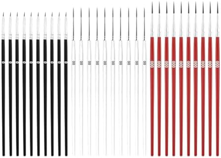 Набор художественных кистей Gshllo, 30 шт., для мелких деталей, 15 см, для миниатюрных работ, живописи и расцвечивания лиц Gshllo
