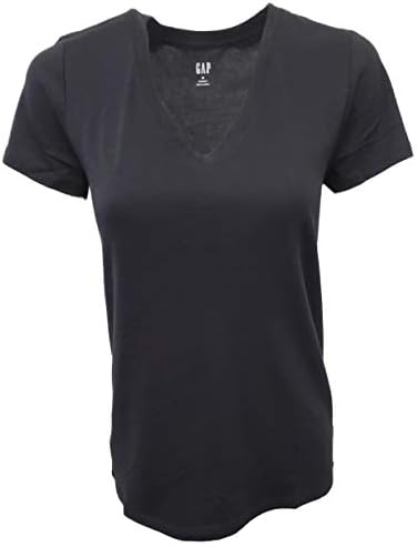 GAP Women's Favorite V-Neck T-Shirt (X-Small, Black) Gap